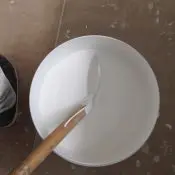 ＜クリーム状の漆喰（当たり前ですが食べられません）＞